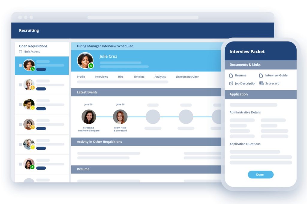 Recruiting Software with Internal HR System - Entelechy